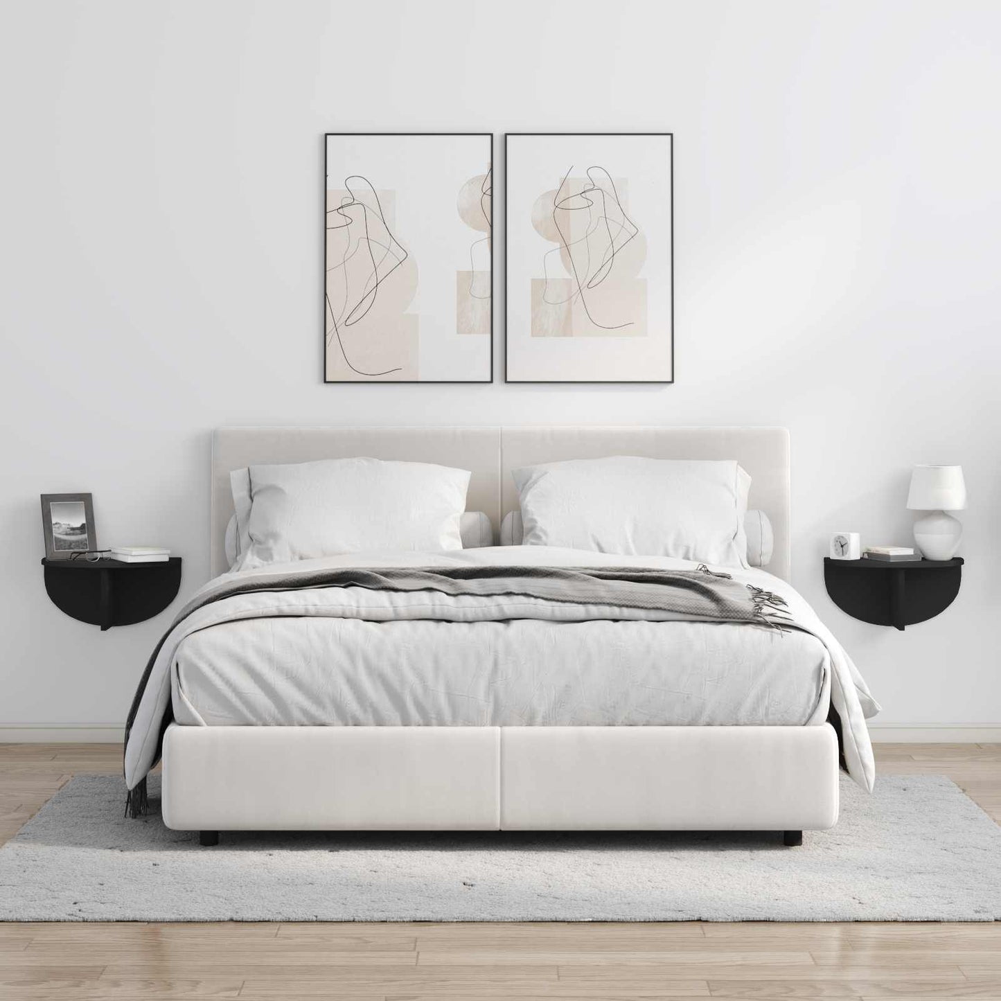 Scaffale da parete Nero 38 x 19 x 19 cm Legno multistrato