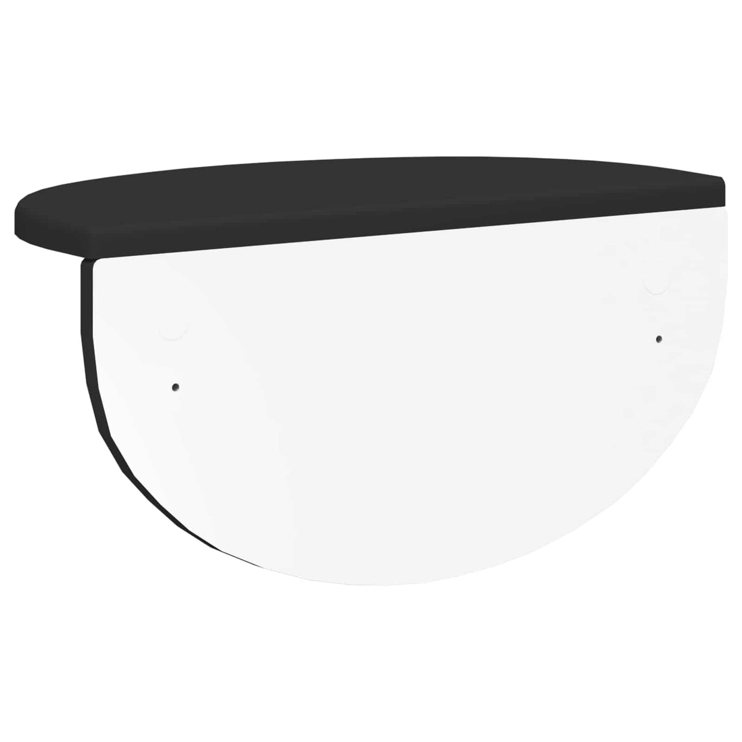 Scaffale da parete 2 pcs Nero 38 x 19 x 19 cm Legno multistrato