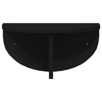 Scaffale da parete 2 pcs Nero 38 x 19 x 19 cm Legno multistrato