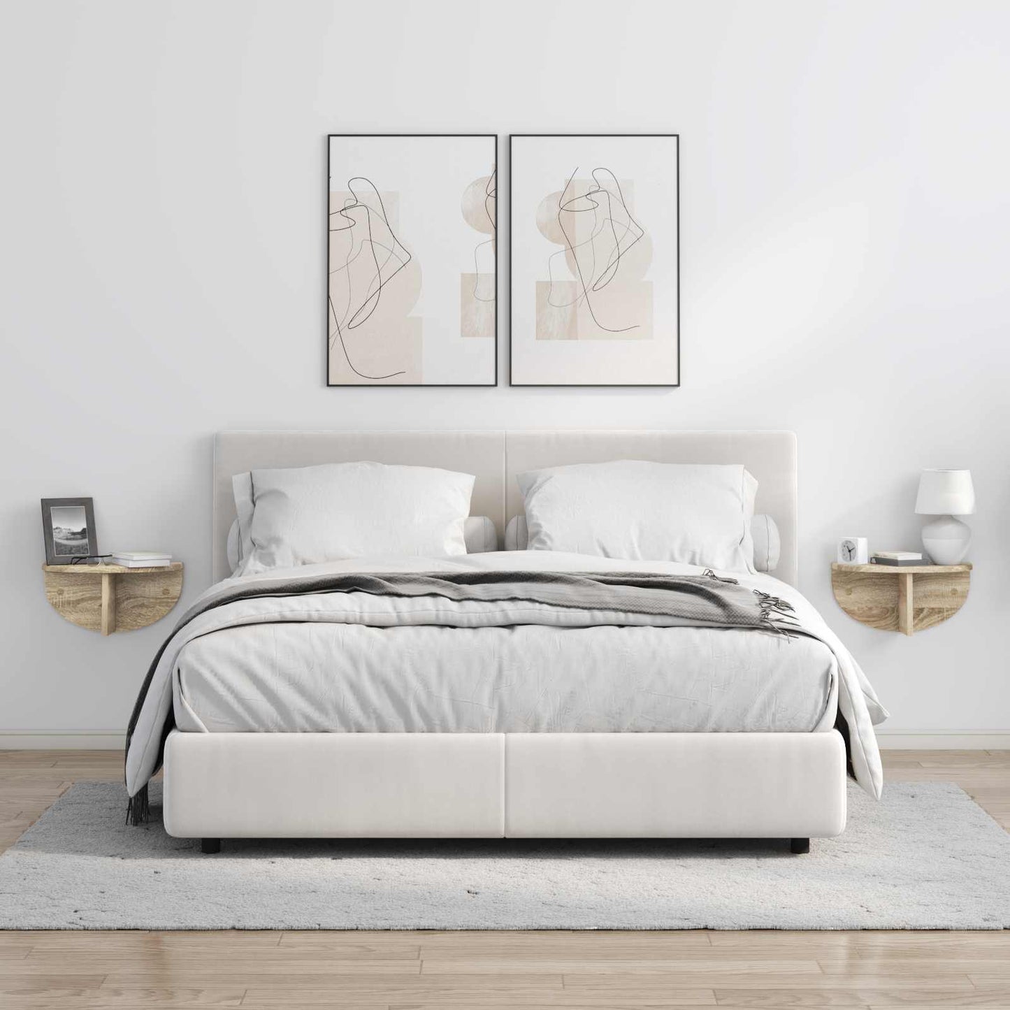 Scaffale da parete 2 pcs Rovere Sonoma 38 x 19 x 19 cm