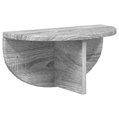 Scaffale da parete 2 pcs Grigio Sonoma 38 x 19 x 19 cm