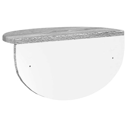 Scaffale da parete 2 pcs Grigio Sonoma 38 x 19 x 19 cm