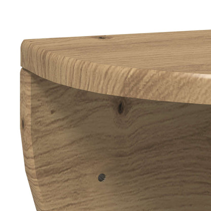 Scaffale da parete 2 pcs Rovere artigianale 38 x 19 x 19 cm