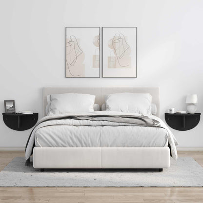 Scaffale da parete 2 pcs Nero 38 x 19 x 19 cm Legno multistrato