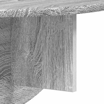 Scaffale da parete A parete 2 pz Grigio Sonoma 48 x 24 x 24 cm