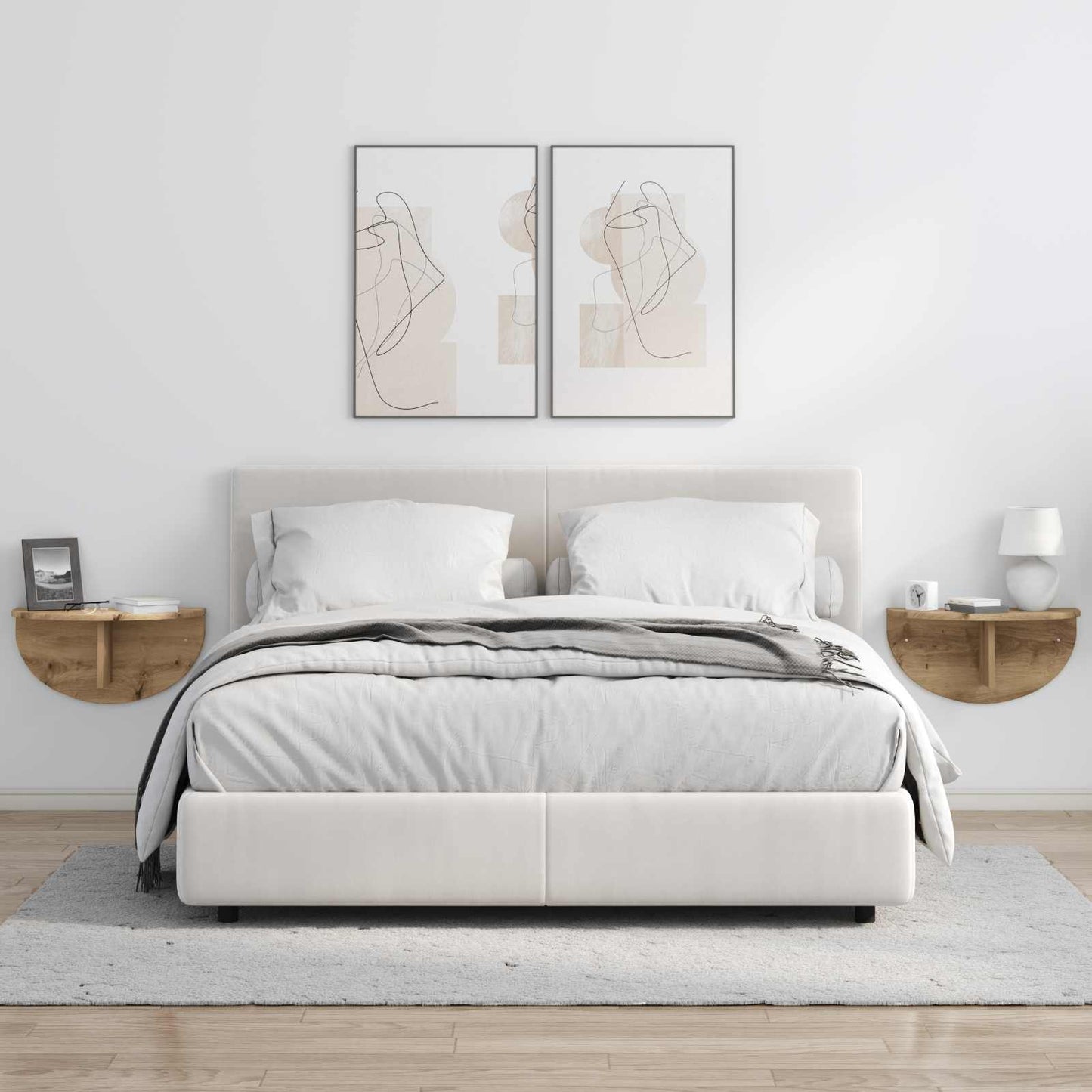 Scaffale da parete 2 pcs Rovere artigianale 38 x 19 x 19 cm