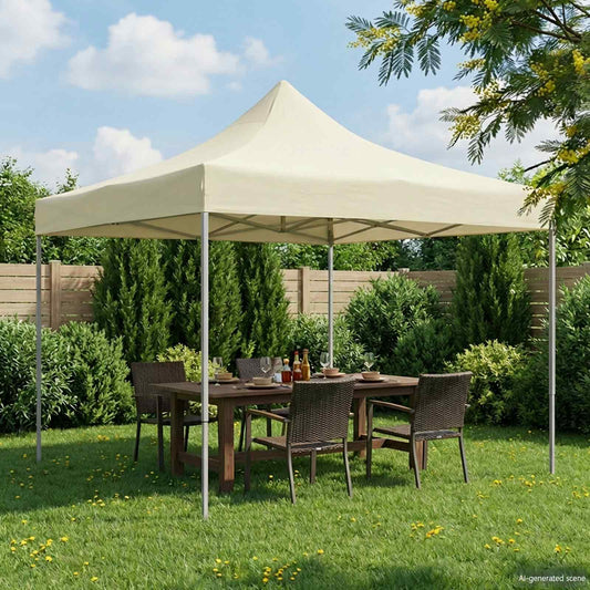 Tenda Party Crema 291 x 291 x 315 cm Tessuto Oxford | homemem39