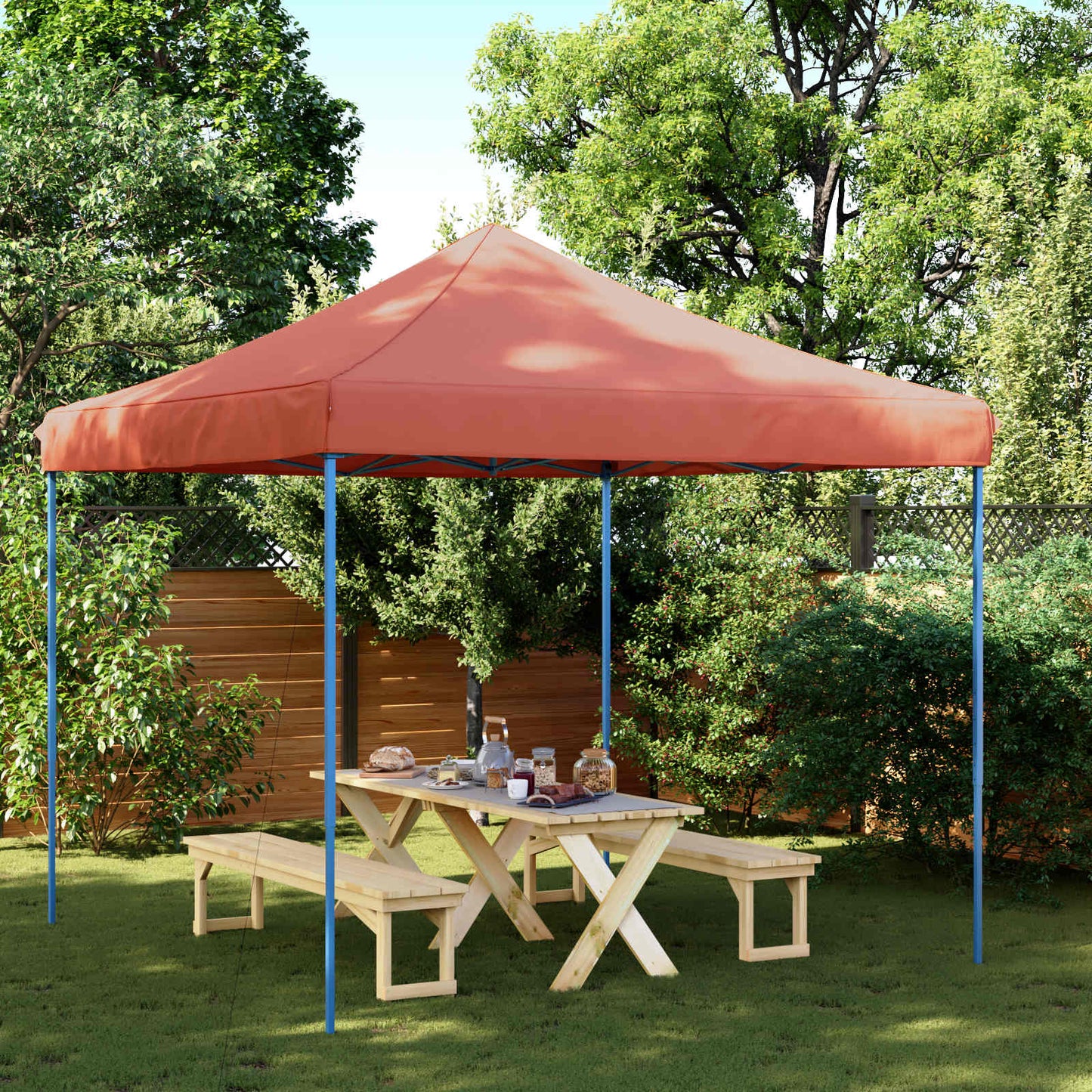 Tenda Party Terracotta 292 x 292 x 315 cm Tessuto Oxford | homemem39