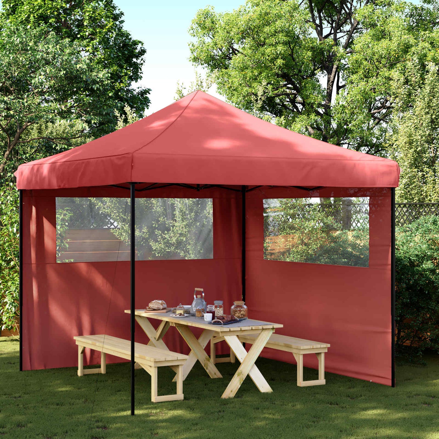 Tenda Party Borgogna 292 x 292 x 315 cm Tessuto Oxford | homemem39