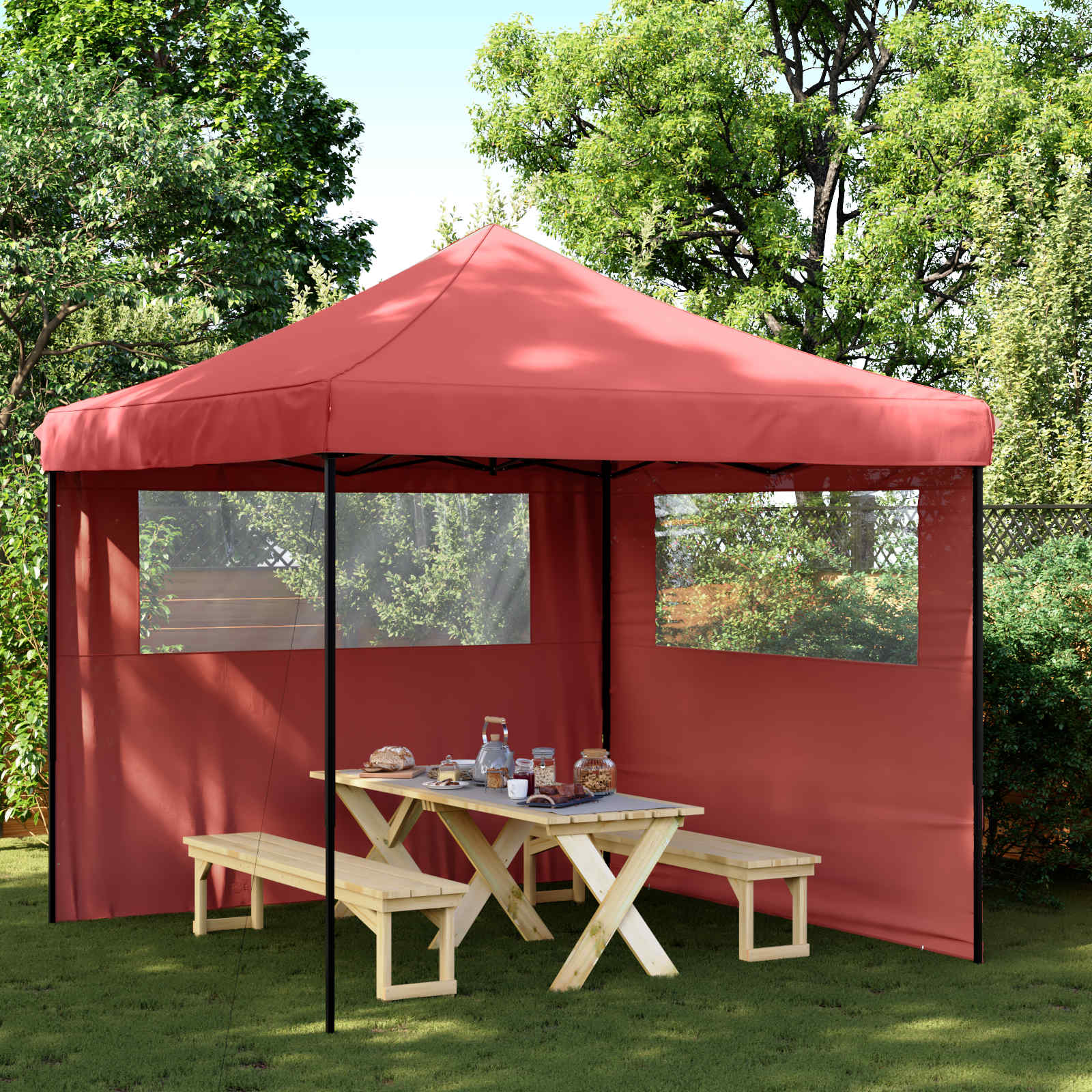 Tenda Party Borgogna 292 x 292 x 315 cm Tessuto Oxford | homemem39