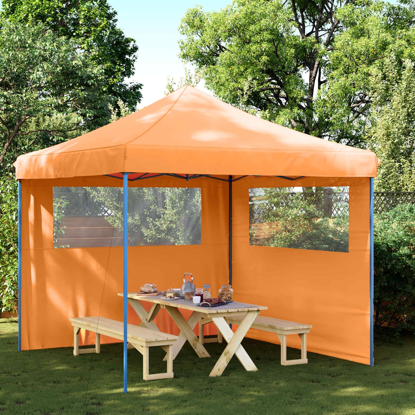 Tenda Party Arancione 292 x 292 x 315 cm Tessuto Oxford | homemem39