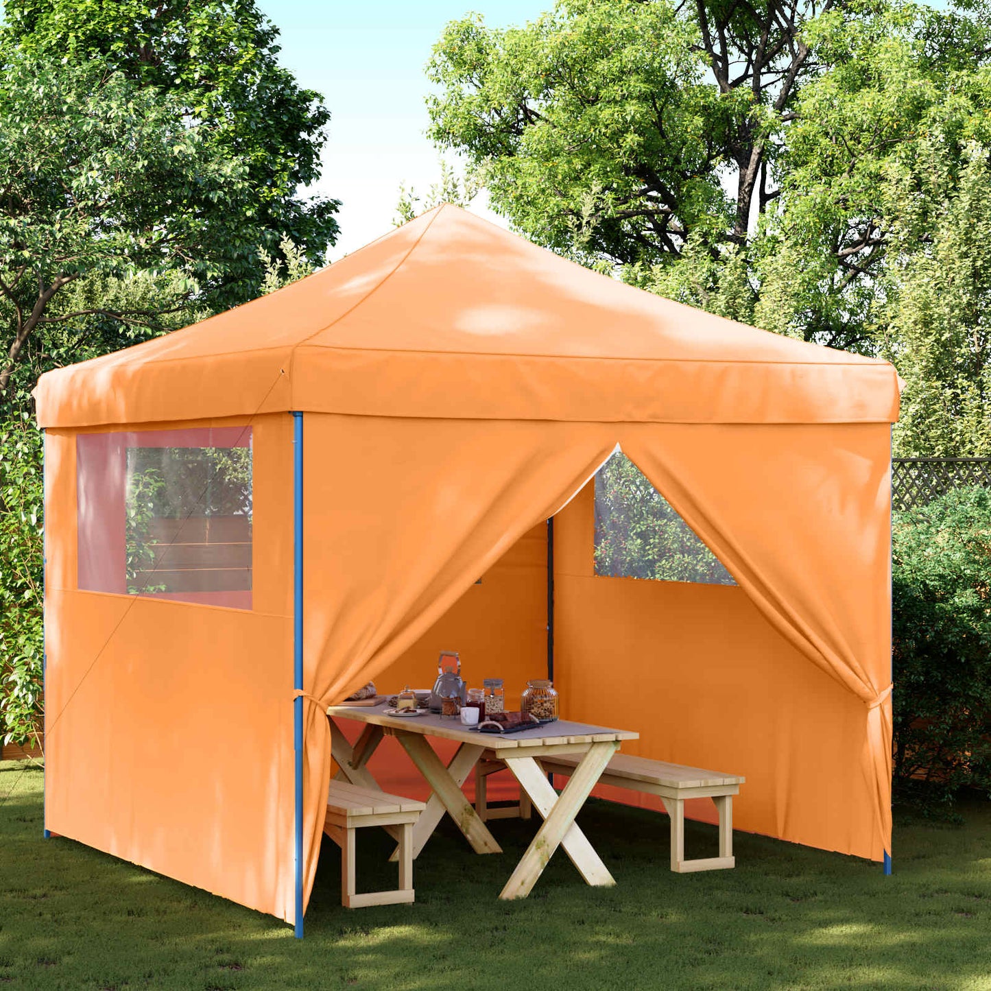 Tenda Party Arancione 292 x 292 x 315 cm Tessuto Oxford | homemem39