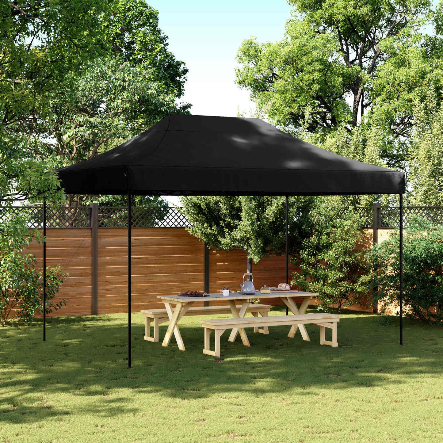 Tenda Party Nero 279 x 410 x 315 cm Tessuto Oxford | homemem39