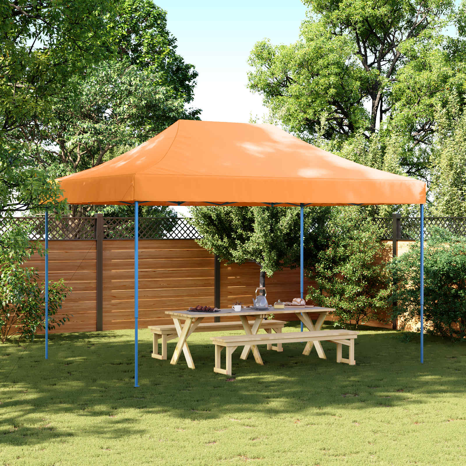 Tenda Party Arancione 279 x 410 x 315 cm Tessuto Oxford | homemem39