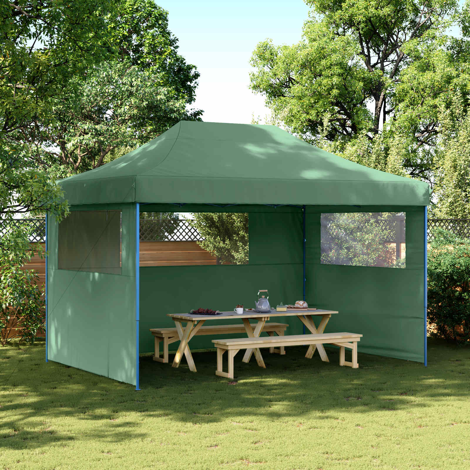 Tenda Party Verde 279 x 410 x 315 cm Tessuto Oxford | homemem39