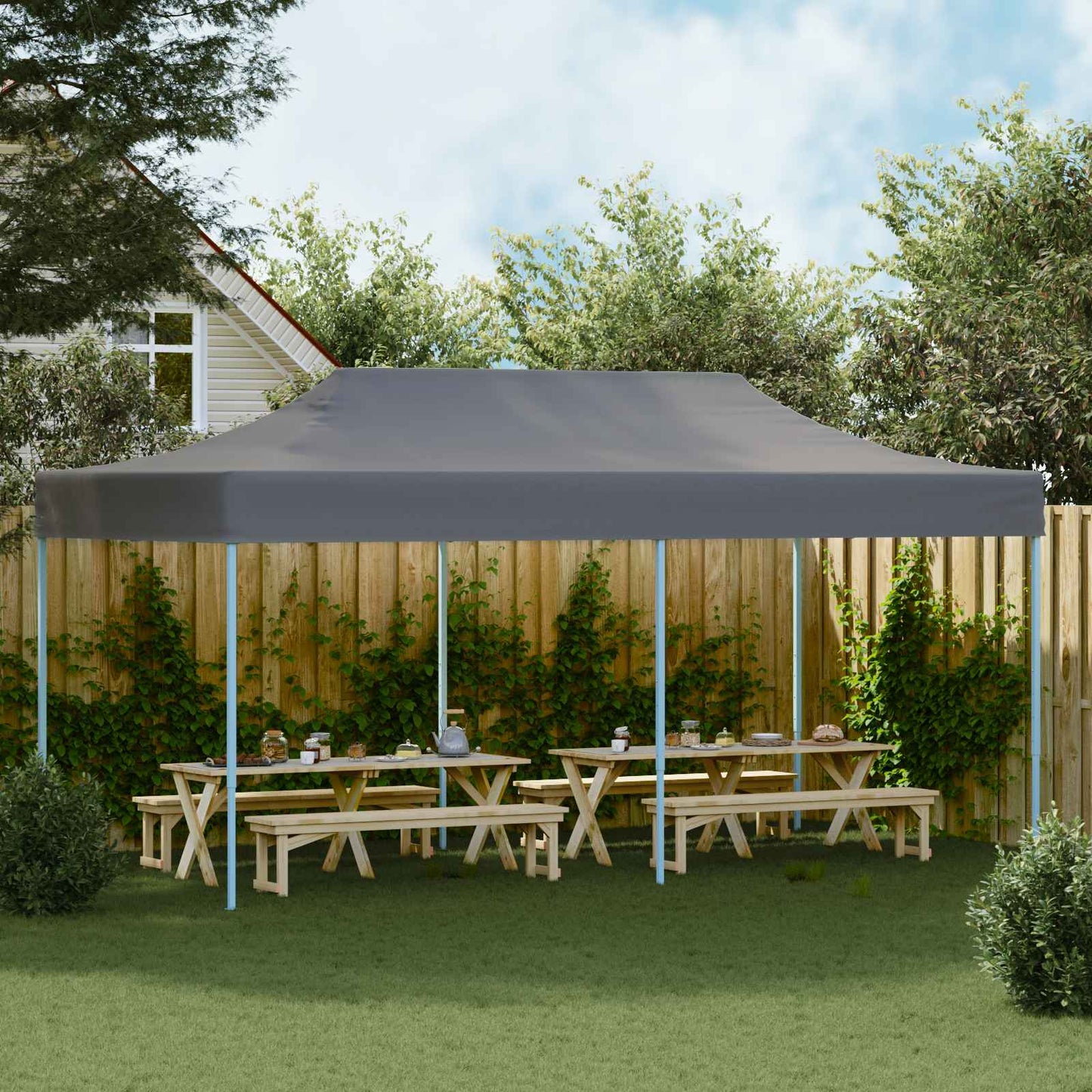 Tenda Party Antracite 291 x 580 x 315 cm Tessuto Oxford | homemem39