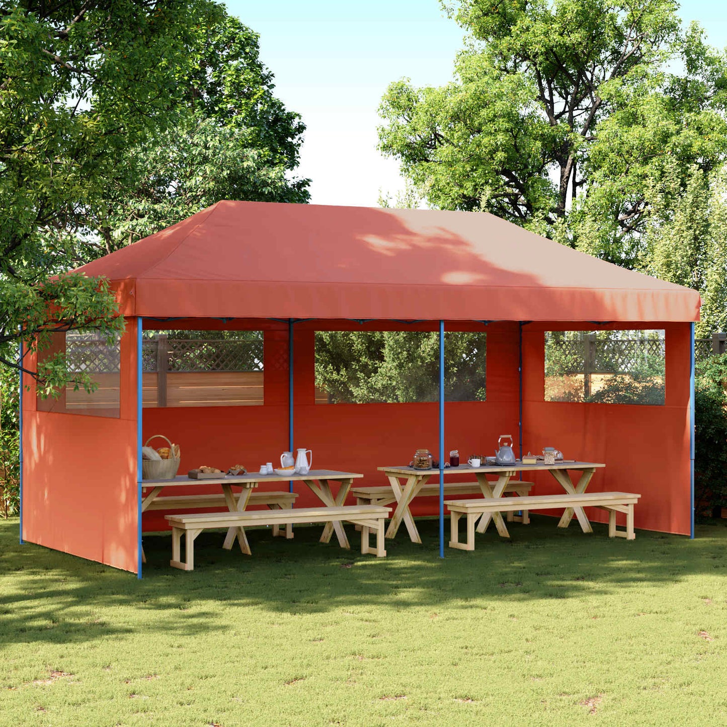 Tenda Party Terracotta 292 x 580 x 315 cm Tessuto Oxford