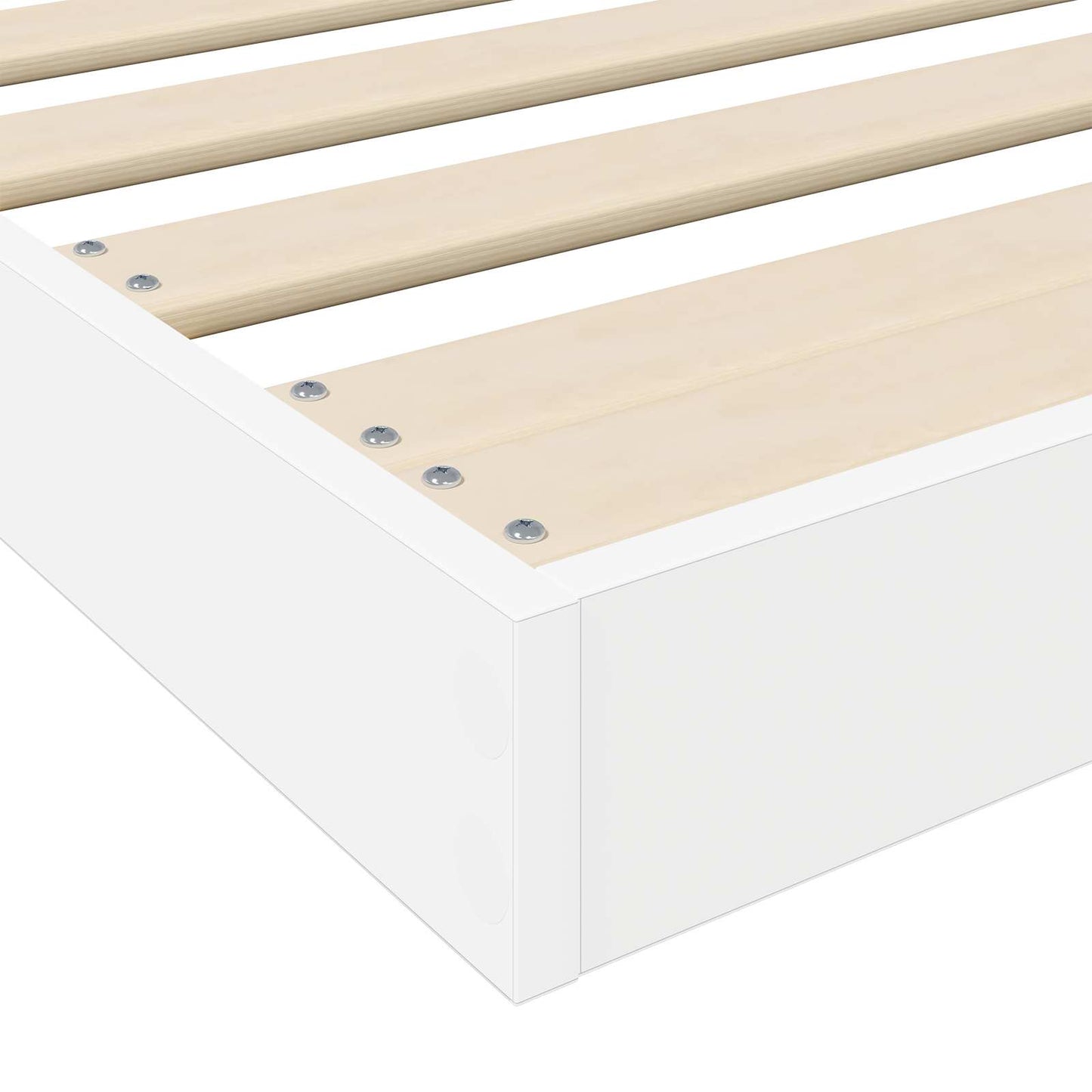 Struttura letto a terra Bianco 75 x 190 cm Legno multistrato | homemem39