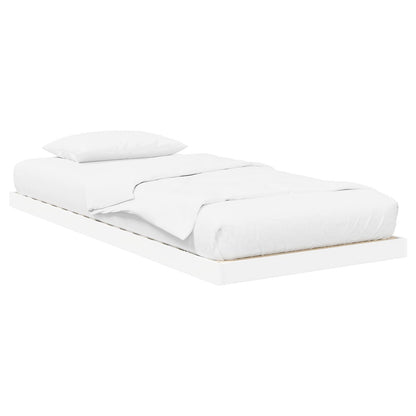 Struttura letto a terra Bianco 75 x 190 cm Legno multistrato | homemem39