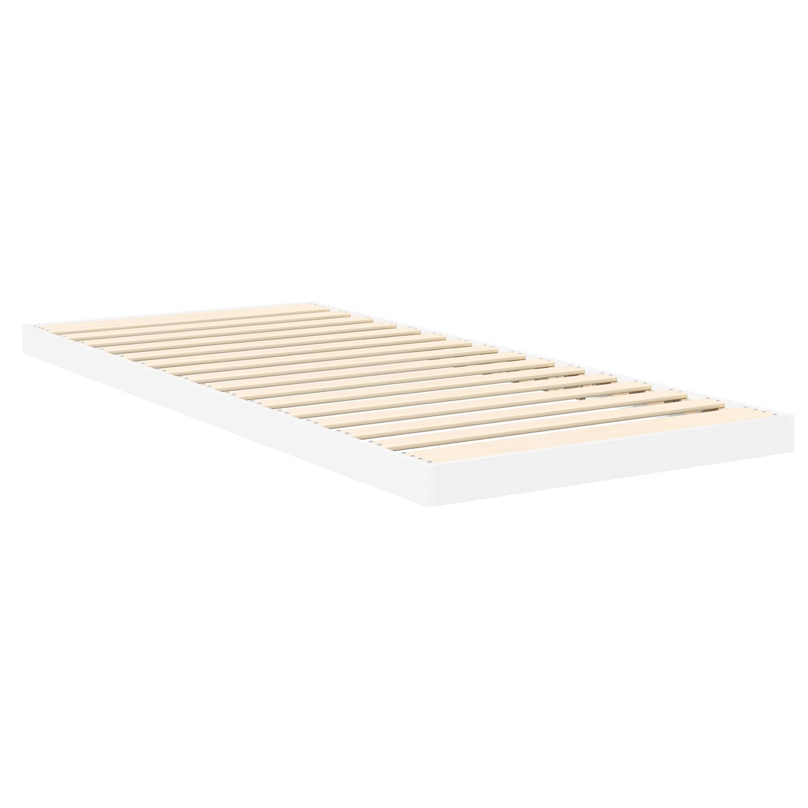 Struttura letto a terra Bianco 75 x 190 cm Legno multistrato | homemem39