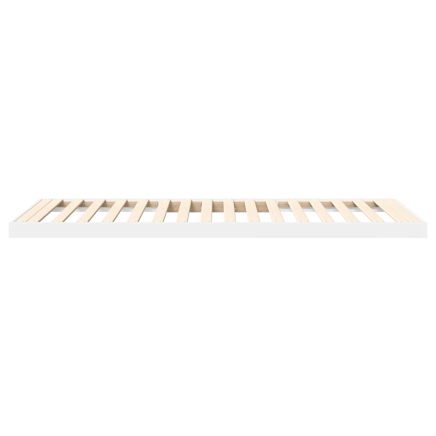 Struttura letto a terra Bianco 75 x 190 cm Legno multistrato | homemem39