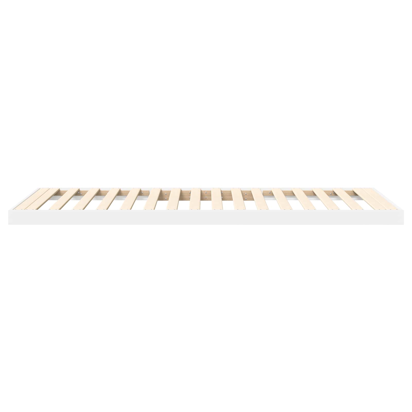 Struttura letto a terra Bianco 75 x 190 cm Legno multistrato | homemem39