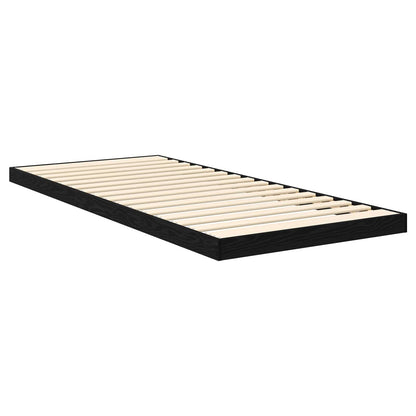 Struttura letto a terra Rovere Nero 75 x 190 cm