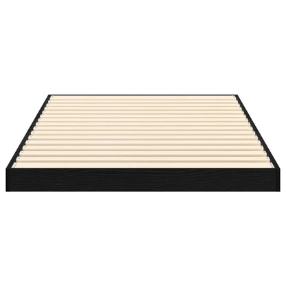 Struttura letto a terra Rovere Nero 75 x 190 cm