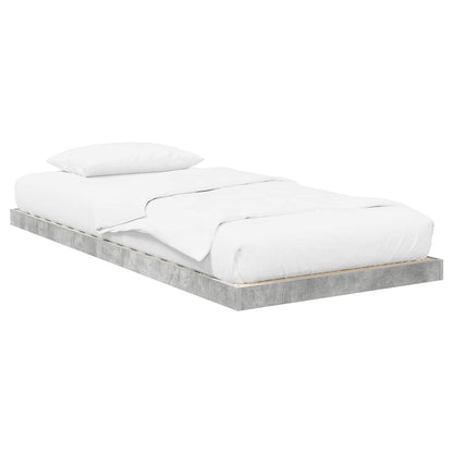 Struttura letto a terra Grigio cemento 75 x 190 cm