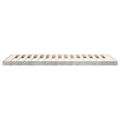 Struttura letto a terra Grigio cemento 75 x 190 cm