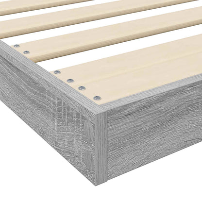 Struttura letto a terra Grigio Sonoma 90 x 190 cm