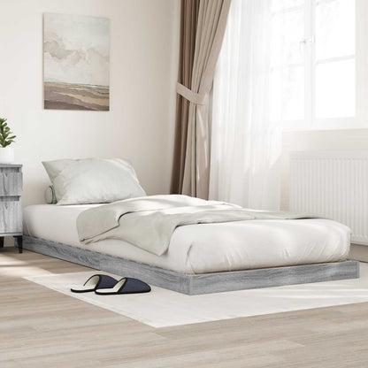Struttura letto a terra Grigio Sonoma 90 x 190 cm