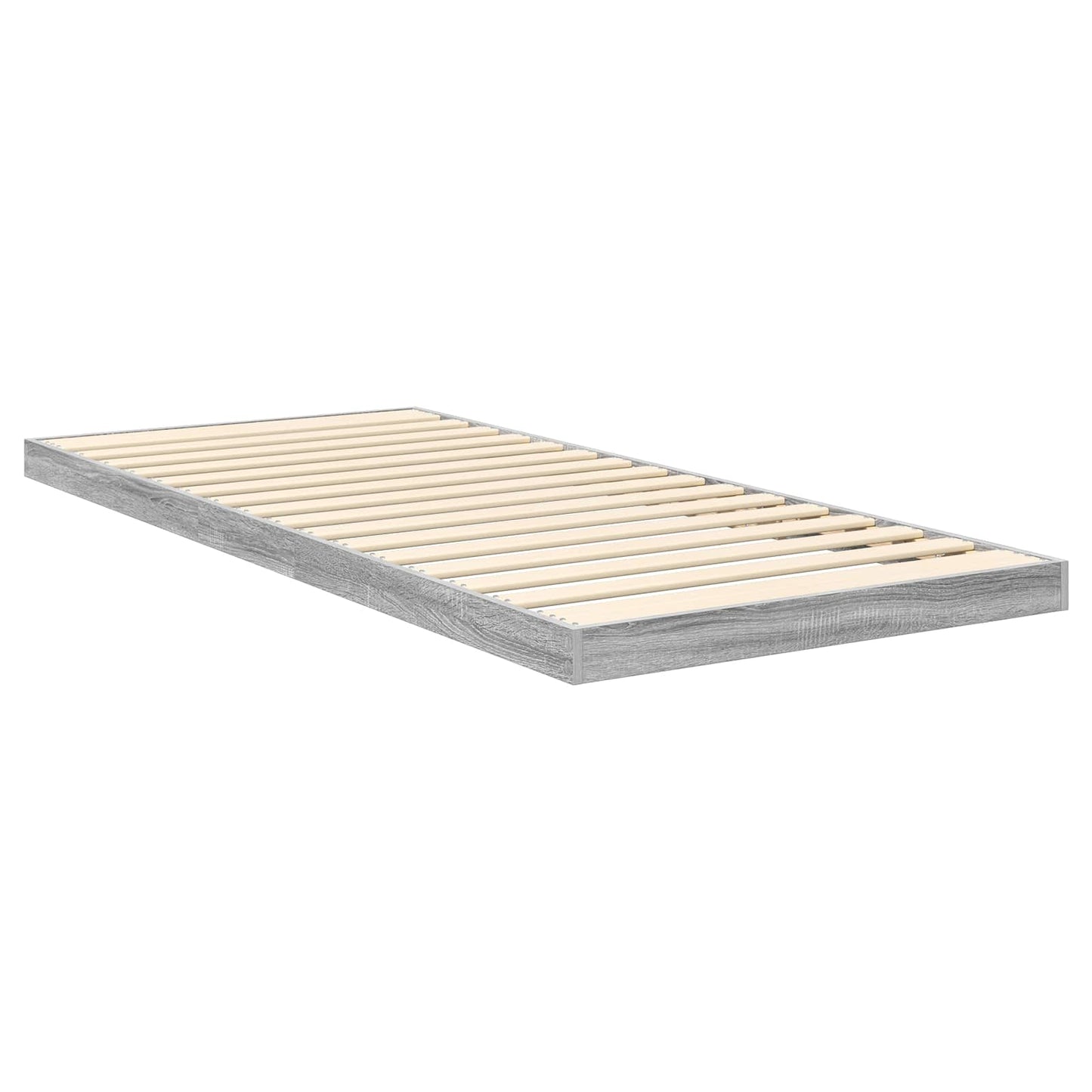 Struttura letto a terra Grigio Sonoma 90 x 190 cm