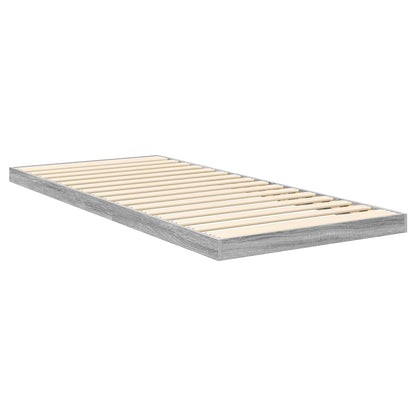 Struttura letto a terra Grigio Sonoma 90 x 190 cm