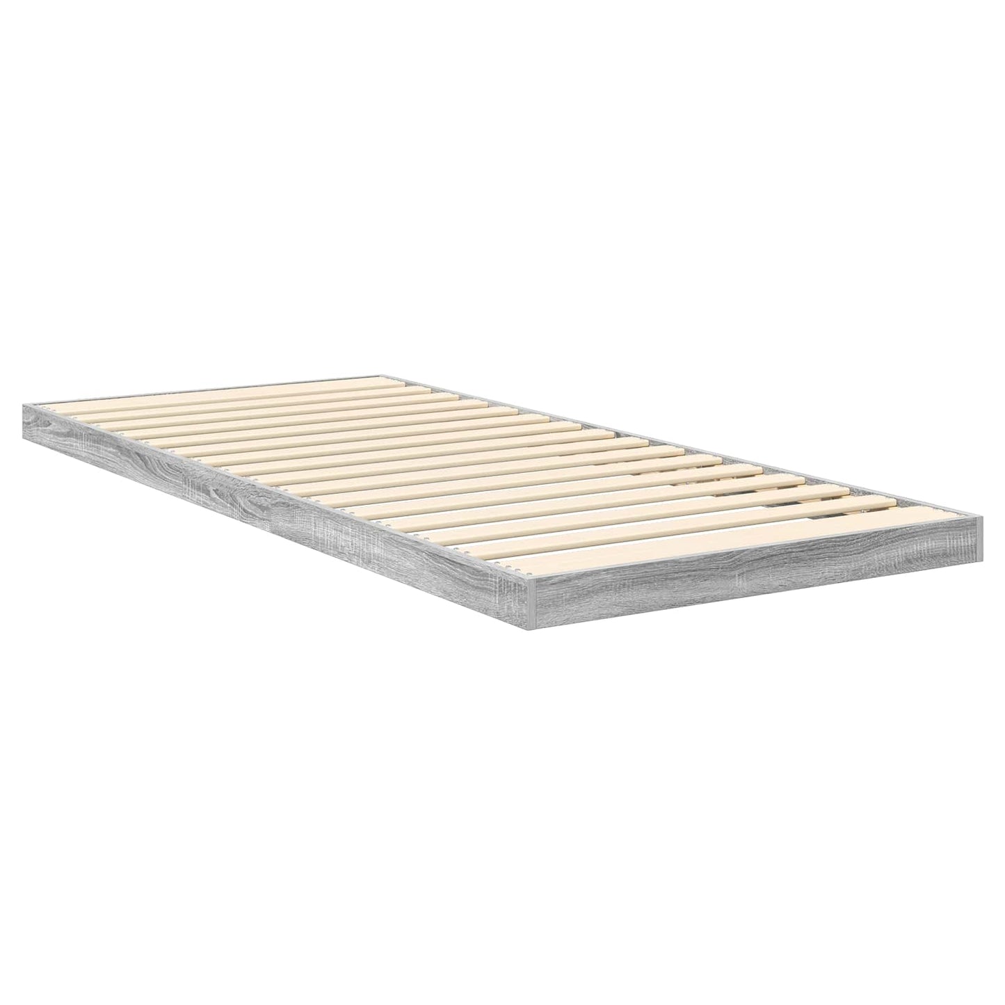 Struttura letto a terra Grigio Sonoma 90 x 190 cm