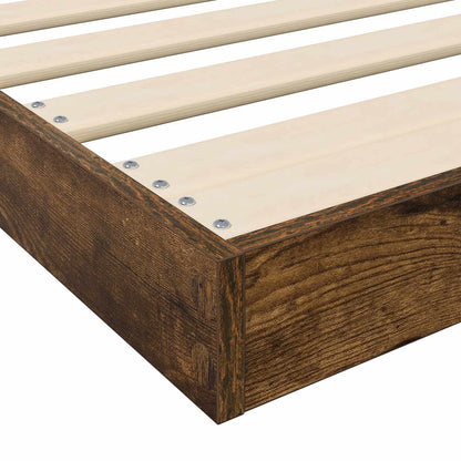 Struttura letto a terra Rovere fumé 80 x 200 cm