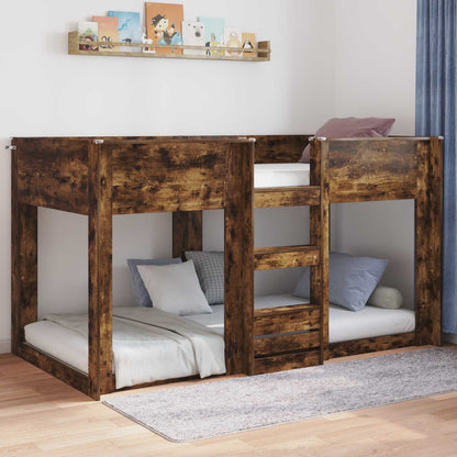 Struttura letto a terra Rovere fumé 80 x 200 cm