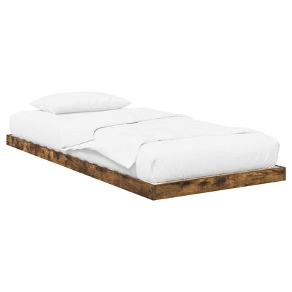 Struttura letto a terra Rovere fumé 80 x 200 cm