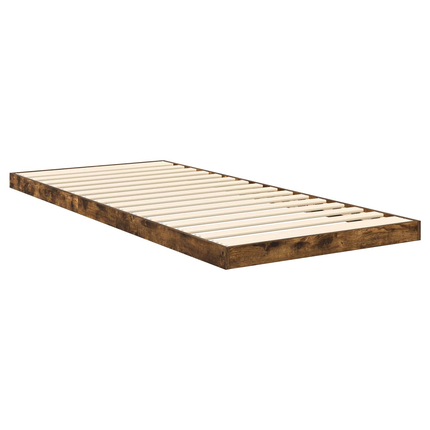 Struttura letto a terra Rovere fumé 80 x 200 cm