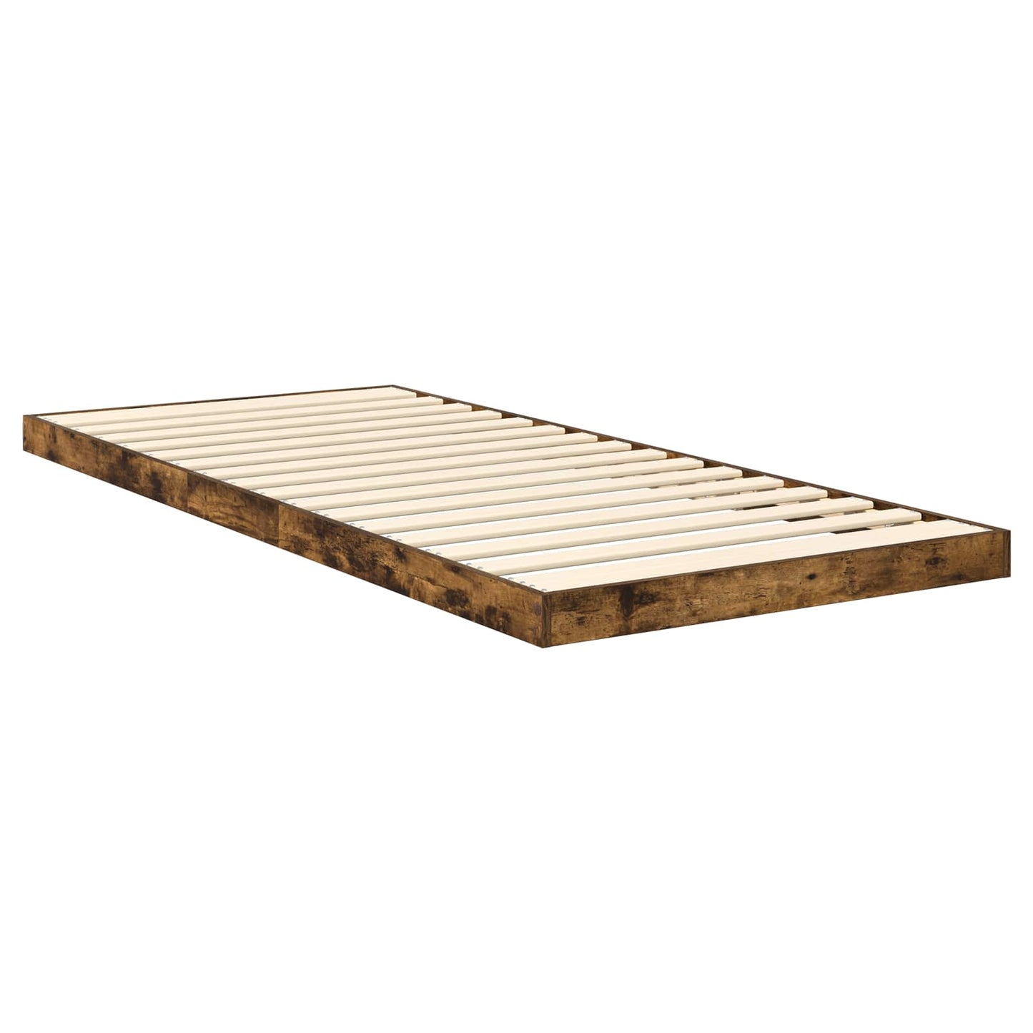 Struttura letto a terra Rovere fumé 80 x 200 cm