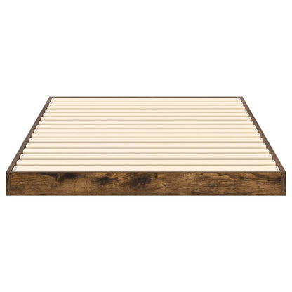 Struttura letto a terra Rovere fumé 80 x 200 cm