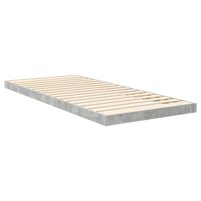 Struttura letto a terra Grigio cemento 90 x 200 cm