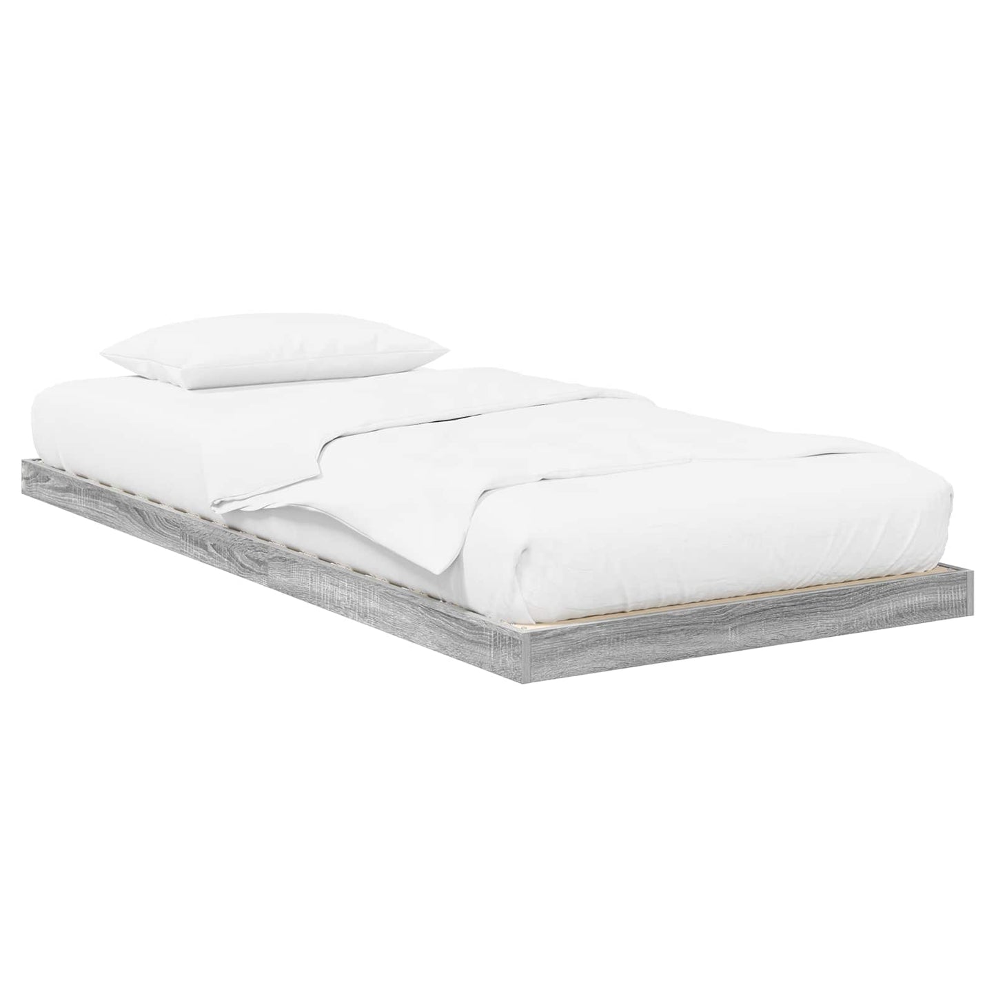 Struttura letto a terra Grigio Sonoma 90 x 200 cm