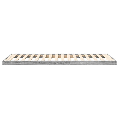 Struttura letto a terra Grigio Sonoma 100 x 200 cm