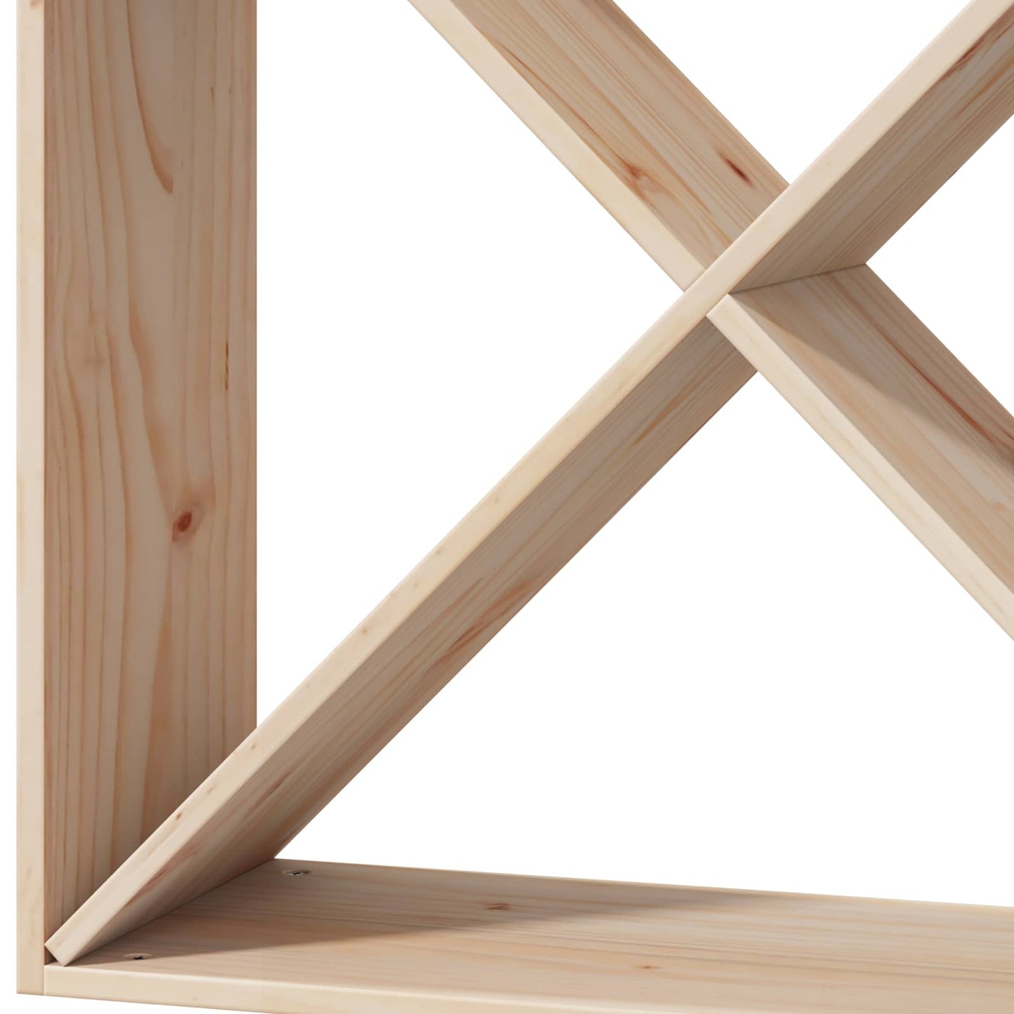 Portabottiglie 2 pcs Naturale 62 x 25 x 62 cm Pino massello