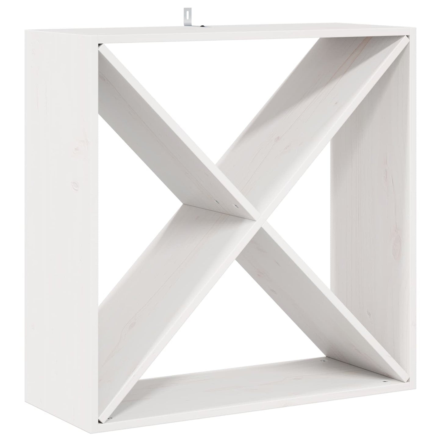 Portabottiglie 2 pcs Bianco 62 x 25 x 62 cm Pino massello