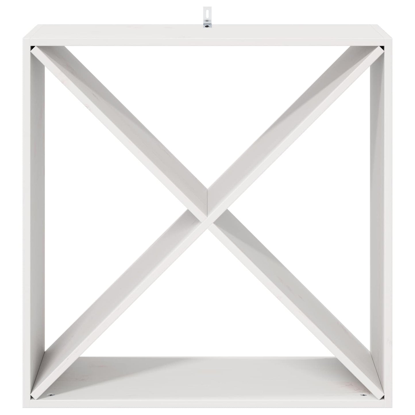 Portabottiglie 4 pcs Bianco 62 x 25 x 62 cm Pino massello