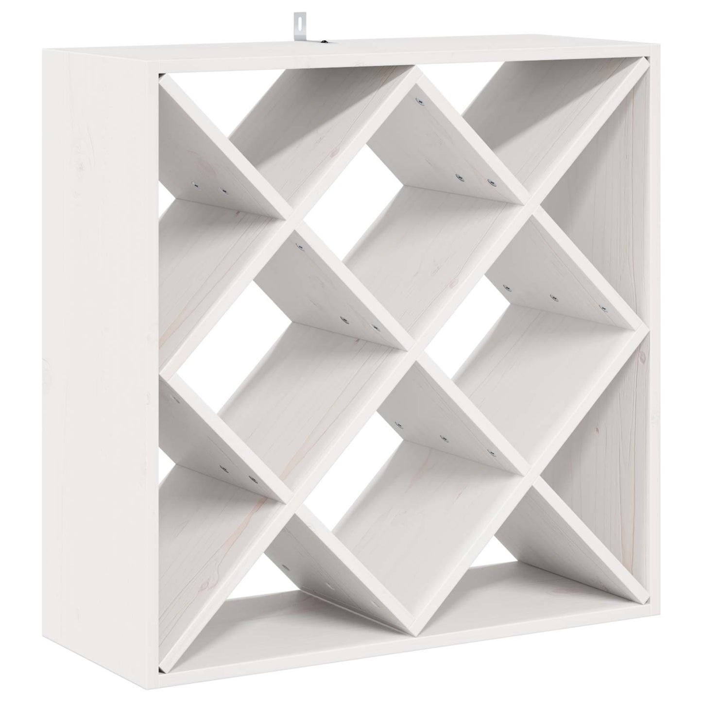 Portabottiglie 2 pcs Bianco 62 x 25 x 62 cm Pino massello