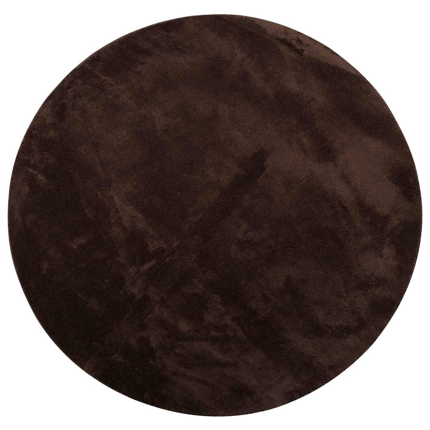 Tappeto a pelo medio, morbido e lavabile HUARTE Marrone Ø 80 CM | homemem39