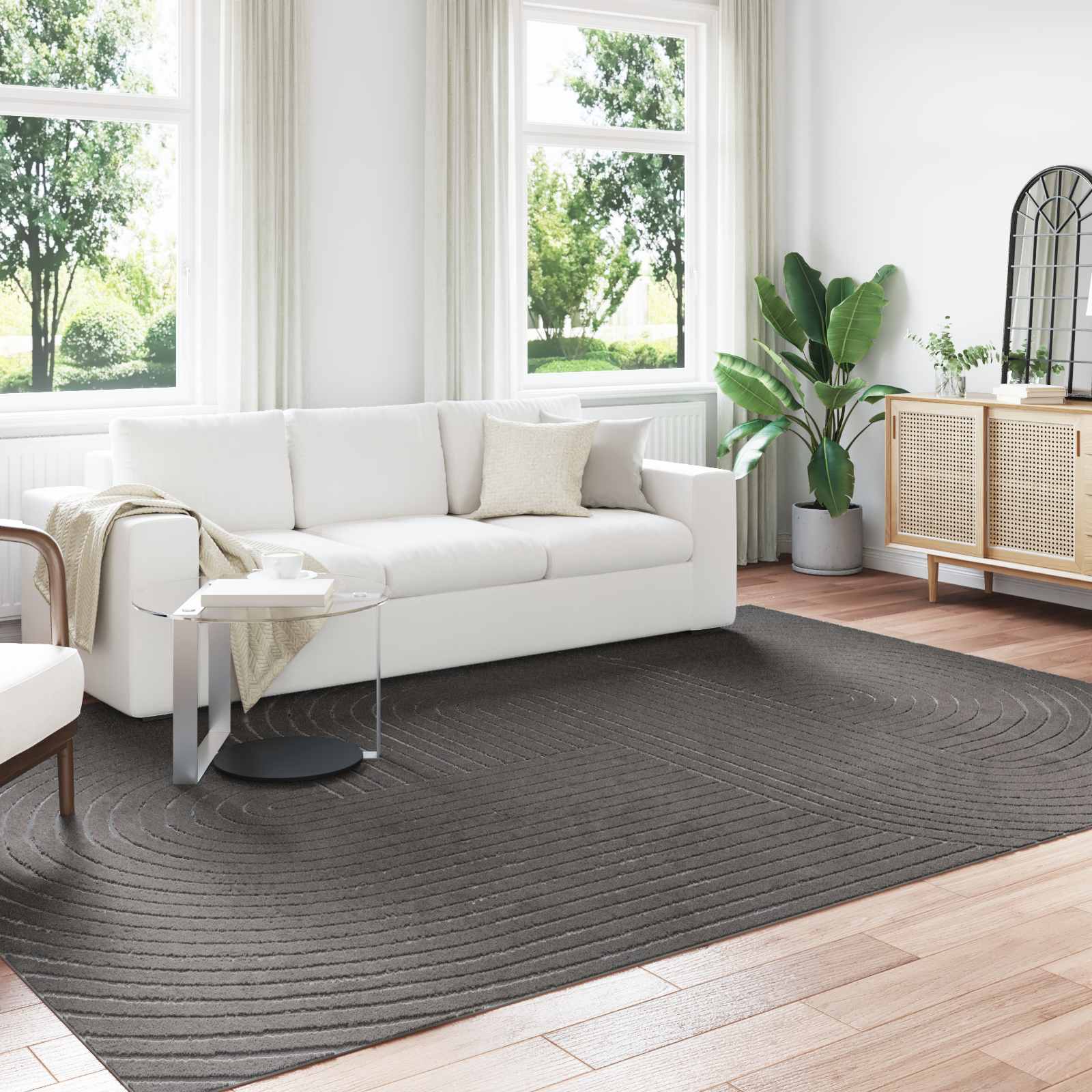 Tappeti per area PALMERAS Antracite 340 x 240 cm Poliestere | homemem39